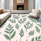 Forest Green Fern Frond Repeat Rug