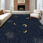Cosmic Swirl Moon Night Rug