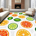 Citrus Fruit Slice Splash Rug