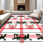 Red Buffalo Check Festive Animal Rug