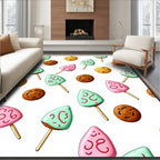 Sweet Treats Ice Pop And Cookie Rug