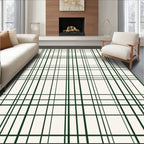 Classic Forest Green Tartan Plaid Rug