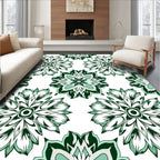 Jasmine Bloom Mandala Green Rug
