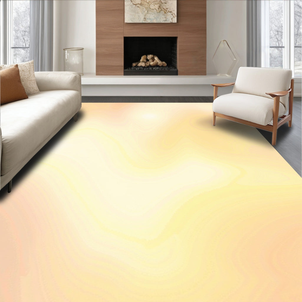 Muted Sunrise Swirl Gradient Rug