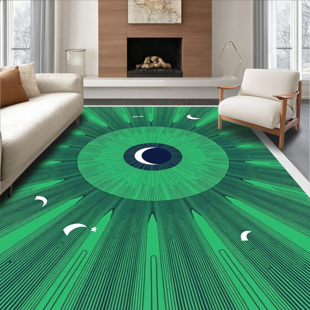 Emerald Green Celestial Eye Rug