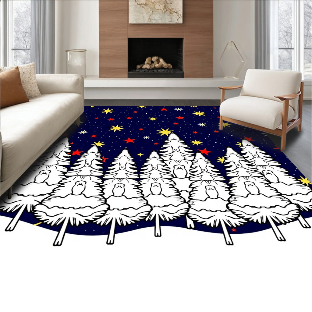 Night Sky Starry Forest Rug