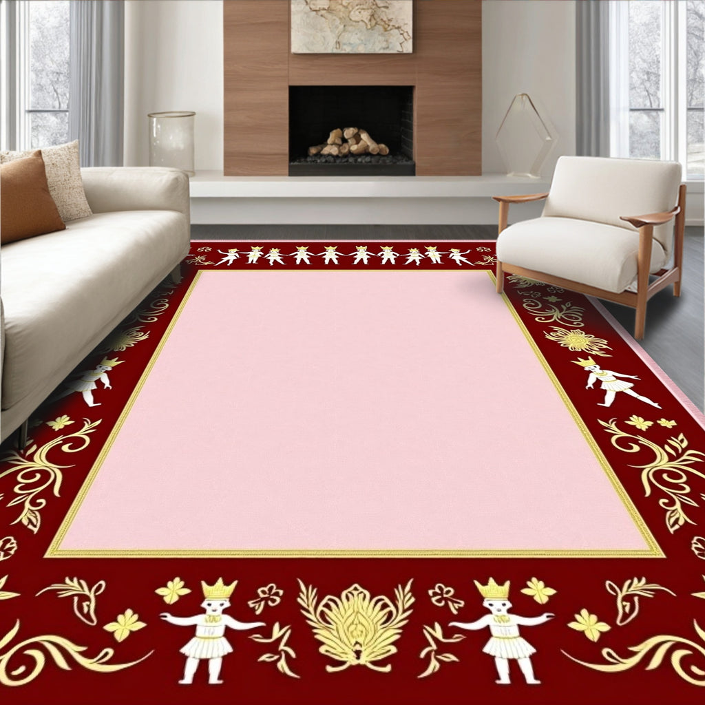 Crimson Gold Royal Children Border Rug