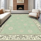 Pale Green Medallion Border Rug