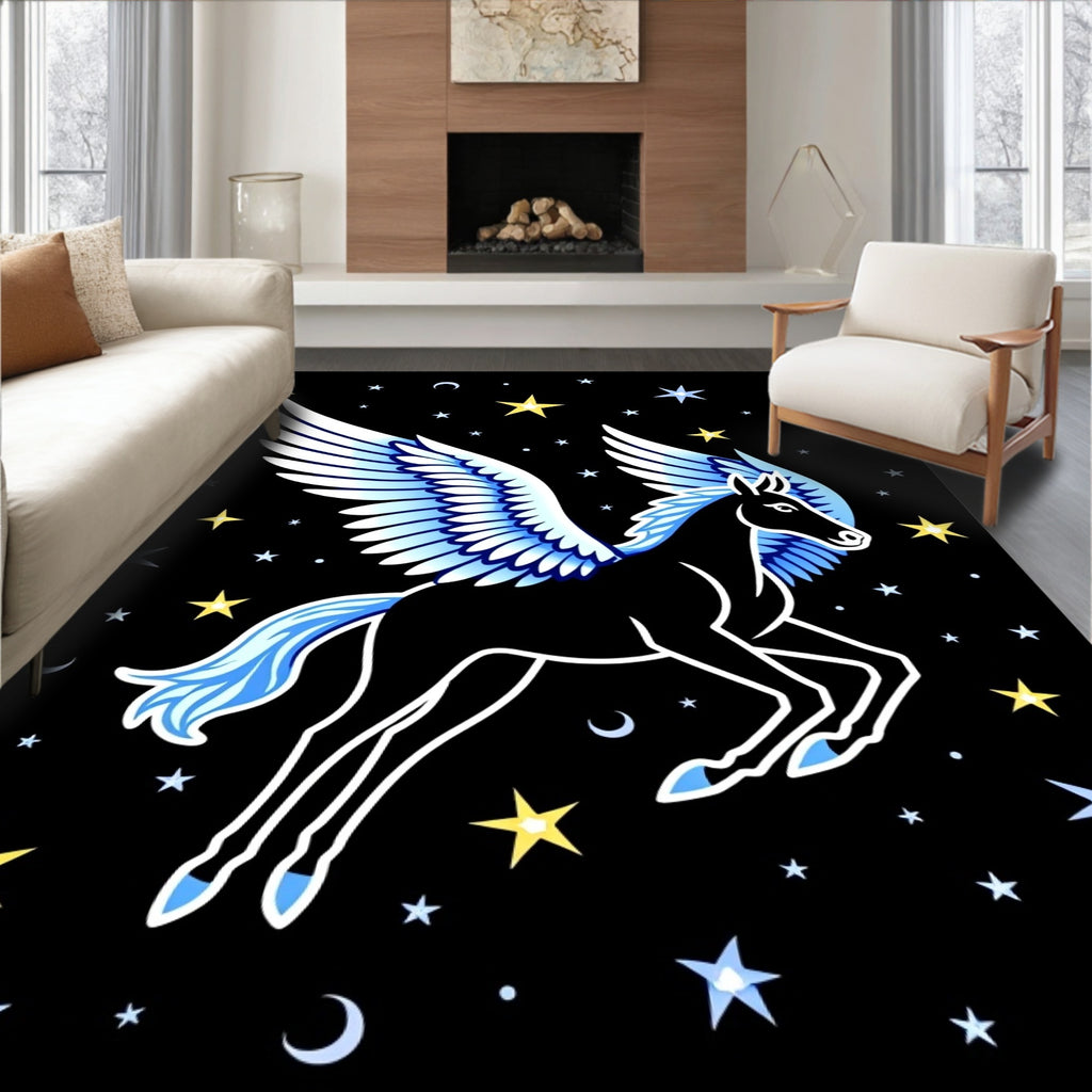 Midnight Pegasus Starry Night Rug