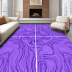 Deep Violet Swirl Mandala Rug