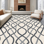 Dark Gray Intertwined Scroll Arabesque Rug