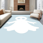 Whimsical White Ghost Sky Rug