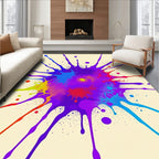 Vibrant Splatter Burst Abstract Rug