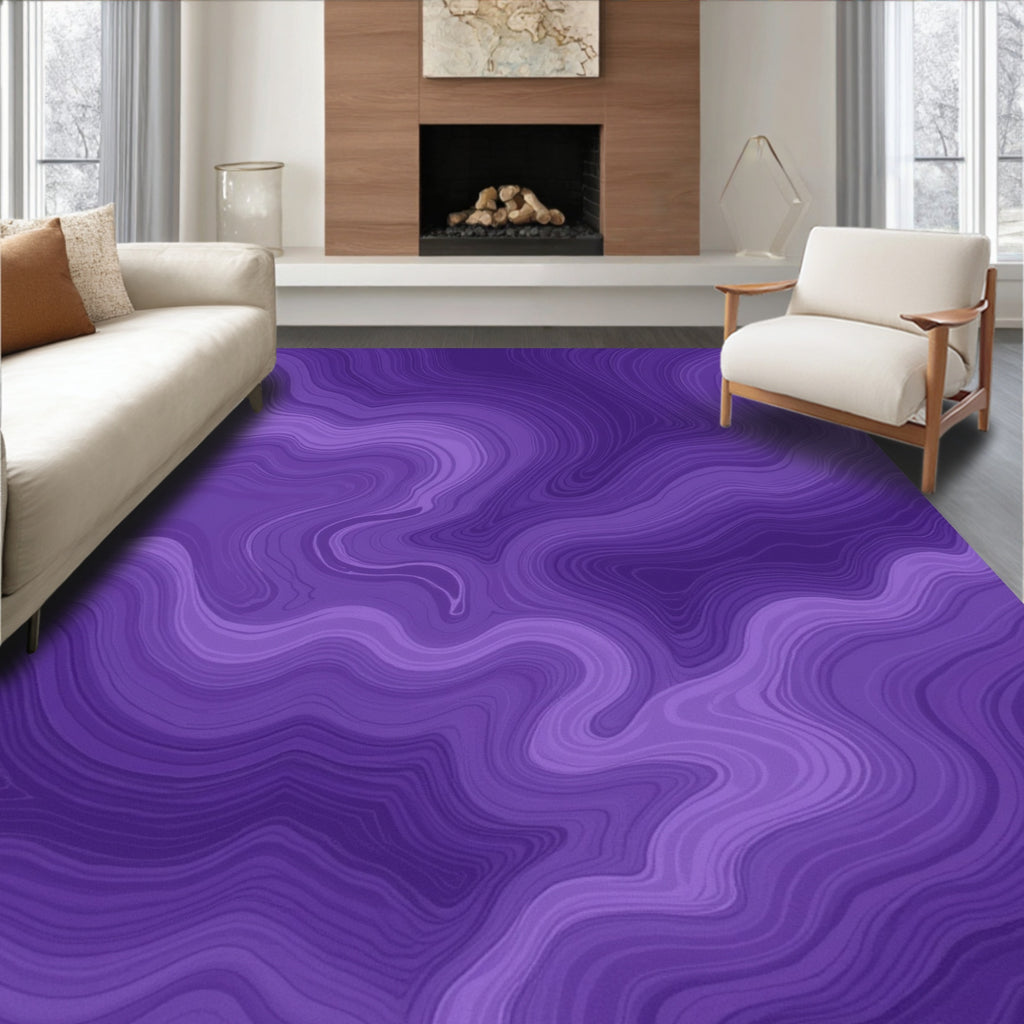 Amethyst Swirl Abstract Agate Rug