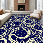 Celestial Swirl Moon Stars Rug