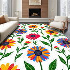 Vibrant Multicolor Floral Garden Bloom Rug