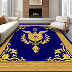 Grand Royal Gold Emblem Sapphire Rug