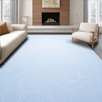 Light Blue Swirling Cloud Forms Rug