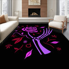 Gothic Skeleton Hand Rose Garden Rug