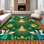 Green Emerald Angels Celestial Babe Display Rug