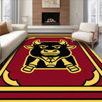 Crimson Bull Formal Portrait Rug