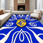 Royal Blue Golden Crest Embrace Rug