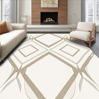 Geometric Diamond Beige Abstract Rug