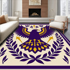Majestic Purple Eagle Laurel Border Rug