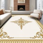 Ornate Gold Filigree Centerpiece Rug