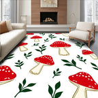 Red Spotted Mushroom Woodland Whimsy Rug