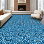 Deep Blue Intertwined Celtic Knot Rug