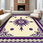 Deep Plum Sunburst Medallion Rug