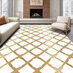 Golden Lattice Art Rug