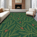 Evergreen Pinecone Branches Rug