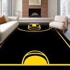 Bold Yellow Geometric Arch Rug
