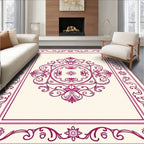 Ornate Ruby Vine Medallion Rug
