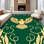 Golden Eagle Forest Scroll Rug