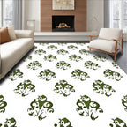 Dark Forest Scrollwork Medallion Rug