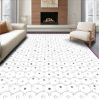 Monochromatic Hexagonal Polka Dot Geometric Rug