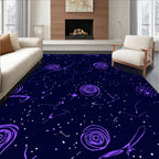 Cosmic Spiral Galaxy Night Rug