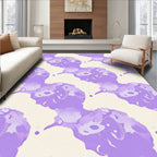 Lavender Abstract Organic Shape Rug