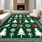 Emerald Forest Birds and Trees Rug