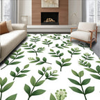 Delicate Green Leafy Branches Rug