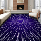 Deep Indigo Starburst Radial Rug