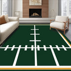 Dark Green Field Lines Rug