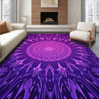 Vibrant Purple Gradients Radial Bloom Rug