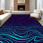 Purple Bats Swirling Night Sky Rug