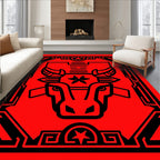Bold Red Bull Zodiac Charm Rug