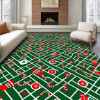 Red And White Festive Holiday Sweater Rug