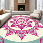 Vibrant Pink Floral Medallion Harmony Rug
